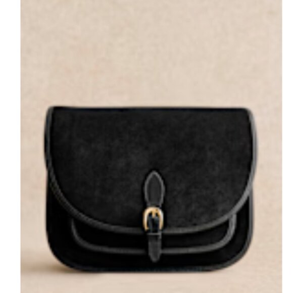 Sezane Large Black Roméo messenger Bag - Picture 1 of 4